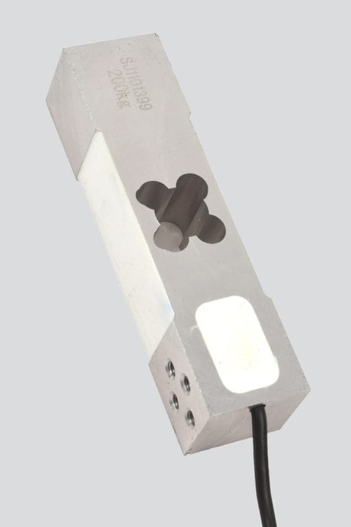 CZL638平行梁式称重传感器的产品实物图，作为iBodyinfo解决方案的推荐配件。