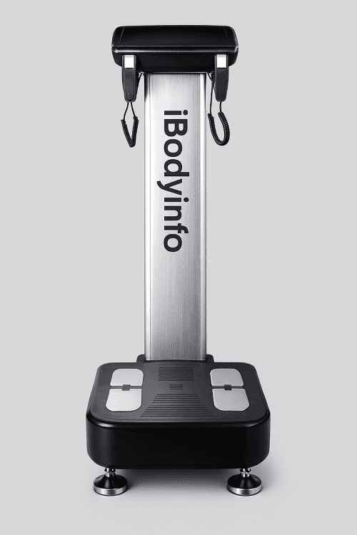 iBodyinfo TL-618 专业人体成分分析仪整机，展示了其为品牌客户提供的OEM/ODM解决方案的成品形态。